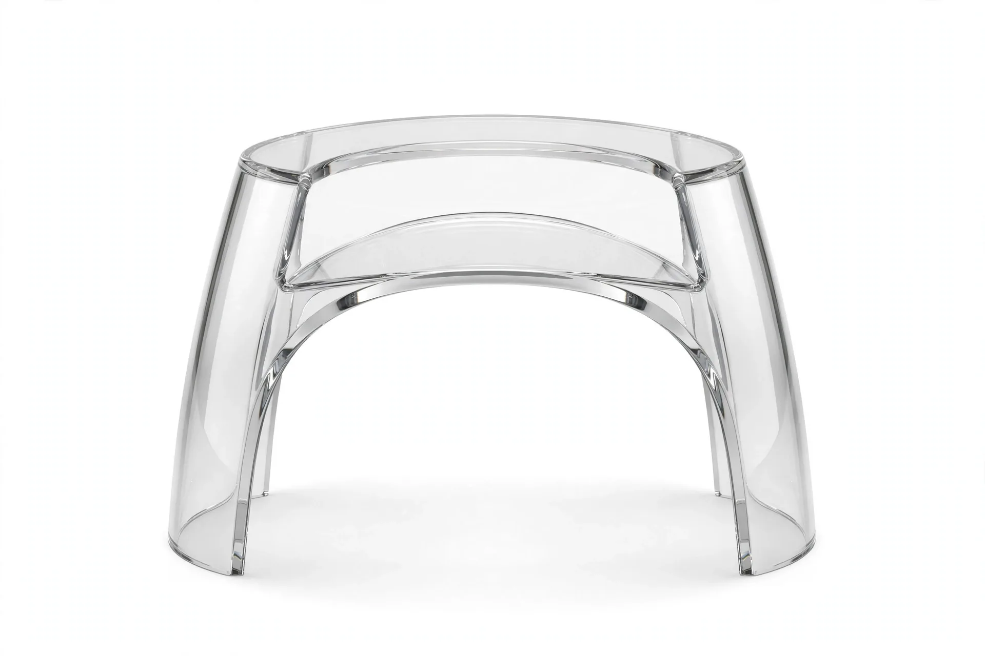 SquatEase Ghost Clear toilet stool — transparent clear acrylic bathroom stool, nearly invisible