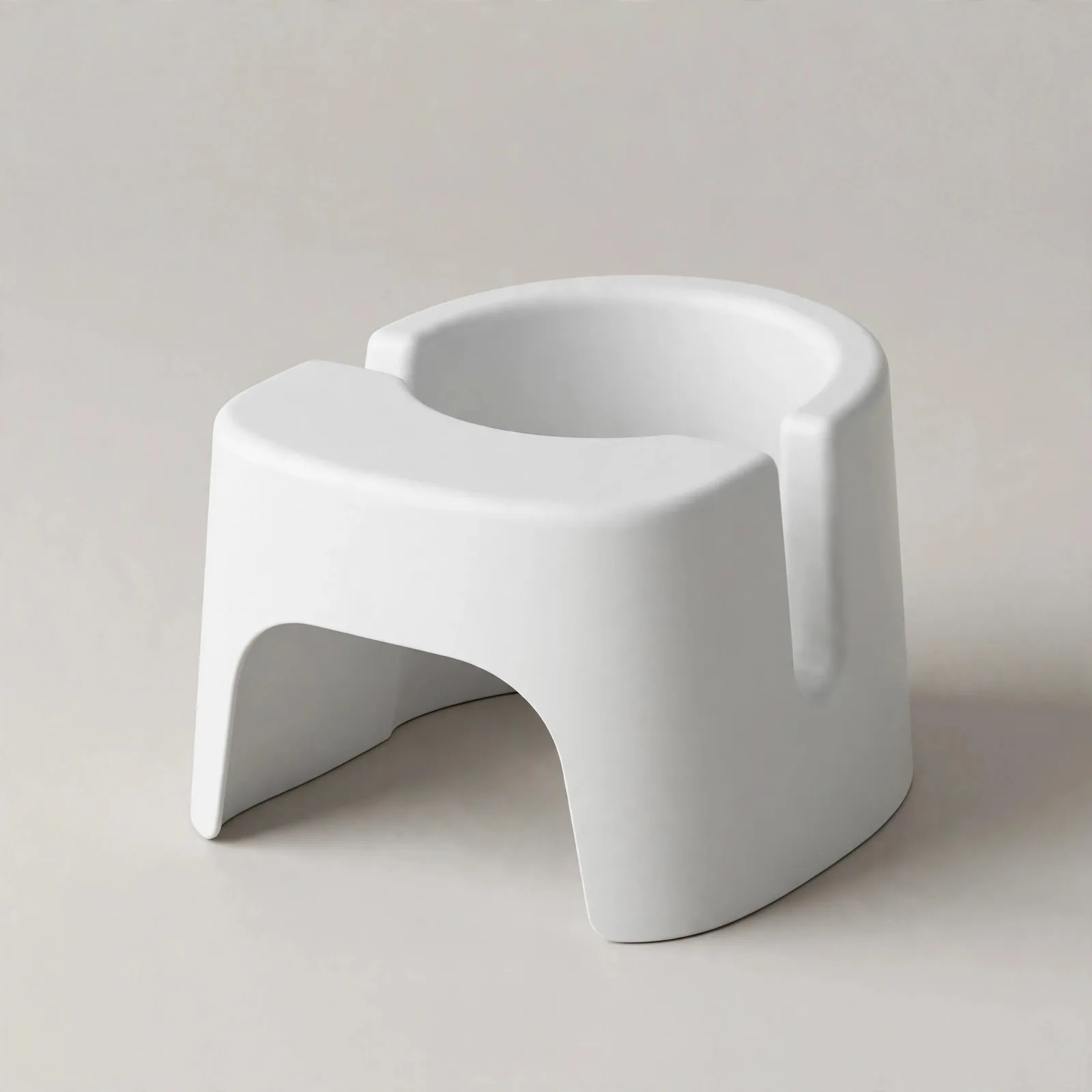 SquatEase Original 7-inch toilet stool — white bathroom posture stool